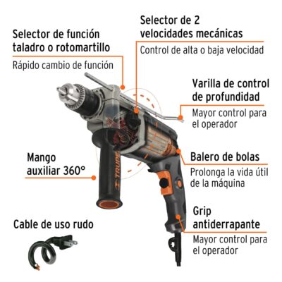 BARRENO TRUPER 1/2 INDUSTRIAL 900 WATTS COD. 19324 - Image 3