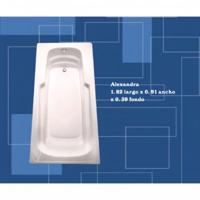 BAÑERA ALEXANDRA 1.82 X .91 S/ACCESORIOS