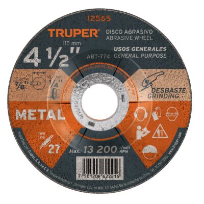 DISCO PULIR METAL TRUPER 4 1/2 COD. 12565