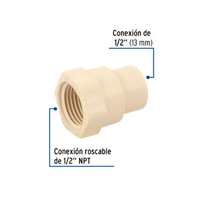 ADAPTADOR HEMBRA CPVC 1/2 COD. 45101 - Image 2