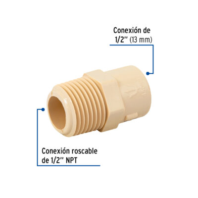 ADAPTADOR MACHO CPVC 1/2 COD. 45098 - Image 2