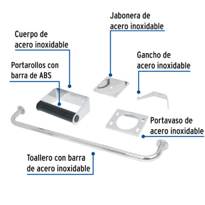 SET BAÑO 5 PZS FOSET COD. 49255 - Image 2