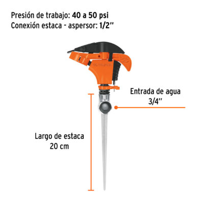 ASPERSOR DE AGUA PLASTICO TRUPER CON ESTACA COD. 10336 - Image 2