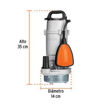 BOMBA SUMERGIBLE 1/2 HP TRUPER 370 WATTS AGUA LIMPIA COD. 15001 - Image 3