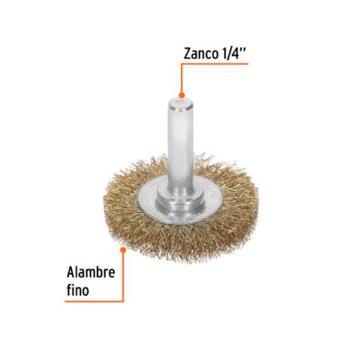CEPILLO ALAMBRE 1 1/2 PARA BARRENO LATON CIRCULAR TRUPER COD. 11573 - Image 2