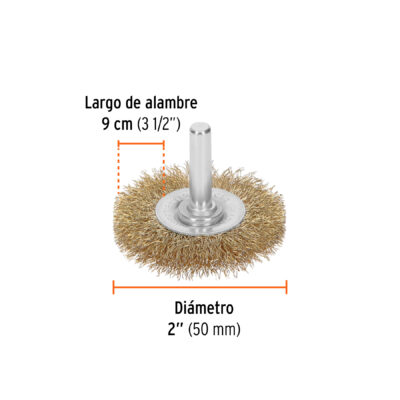 CEPILLO ALAMBRE 2 PARA BARRENO LATON CIRCULAR TRUPER COD. 11569 - Image 3