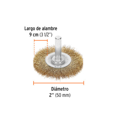 CEPILLO ALAMBRE 2 PARA BARRENO LATON CIRCULAR TRUPER COD. 11574 - Image 3