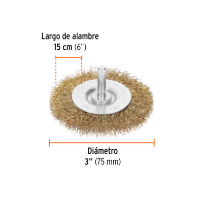 CEPILLO ALAMBRE 3 PARA BARRENO LATON CIRCULAR TRUPER COD. 11570 - Image 3