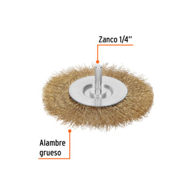 CEPILLO ALAMBRE 4 PARA BARRENO LATON CIRCULAR TRUPER COD. 11590 - Image 2