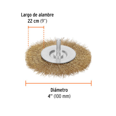 CEPILLO ALAMBRE 4 PARA BARRENO LATON CIRCULAR TRUPER COD. 11590 - Image 3