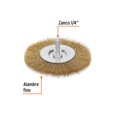 CEPILLO ALAMBRE 4 PARA BARRENO LATON CIRCULAR TRUPER COD. 11576 - Image 2