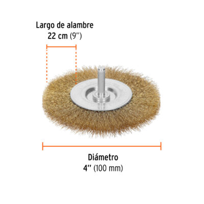 CEPILLO ALAMBRE 4 PARA BARRENO LATON CIRCULAR TRUPER COD. 11576 - Image 3