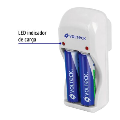 CARGADOR BATERIAS VOLTECK CON 2 BATERIAS COD. 46044 - Image 2