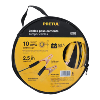 CABLE PASA CORRIENTE AUTOMOTRIZ 2.5 MTS. CALIBRE 10 PRETUL COD. 22808 - Image 5