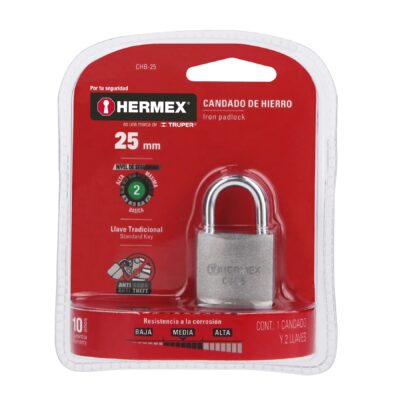 CANDADO HERMEX METALICO 25 MM COD. 43796 - Image 5