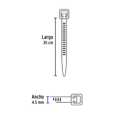 CINCHO PLASTICO NEGRO 13 PUL. VOLTECK COD. 44329 - Image 3