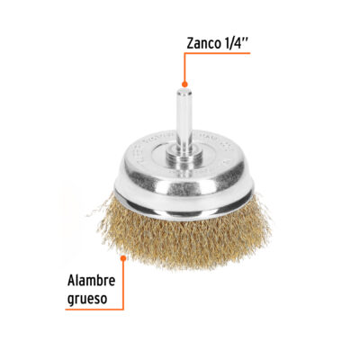 CEPILLO ALAMBRE 2 3/4 PARA BARRENO LATON COPA TRUPER COD. 11572 - Image 2