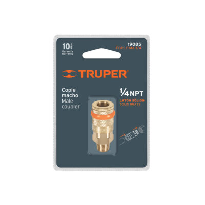 ADAPTADOR DE ACOPLE RAPIDO 1/4 NPT MACHO TRUPER COD. 19085 - Image 3