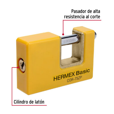 CANDADO HERMEX METALICO PERSIANA 75 MM COD. 23524 - Image 2