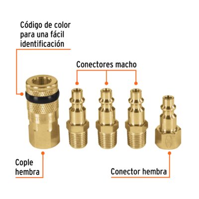 ADAPTADOR DE ACOPLE RAPIDO 1/4 NPT 5 PZS TRUPER COD. 19081 - Image 2