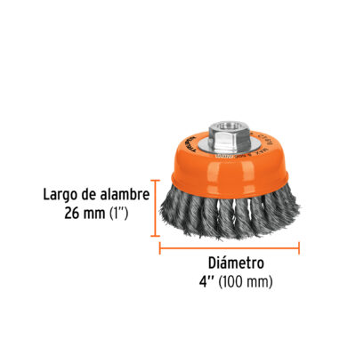 CARDA DE COPA P/ESMERILADORA 4 PUL. 5/8 ST TRUPER COD. 14187 - Image 3