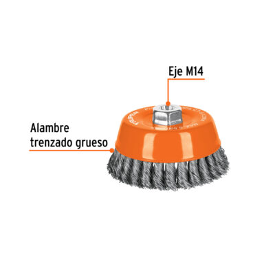 CARDA DE COPA P/ESMERILADORA 5 PUL. 14MM TRUPER COD. 11543 - Image 2