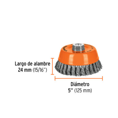 CARDA DE COPA P/ESMERILADORA 5 PUL. 5/8 ST TRUPER COD. 11542 - Image 3