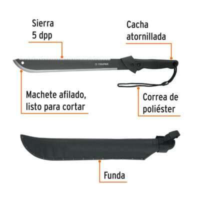 MACHETE VIZCAINO TRUPER 18 CON FUNDA COD. 13098 - Image 2