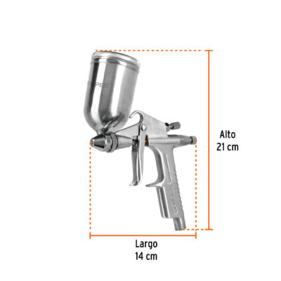 PISTOLA PINTAR DE GRAVEDAD TRUPER VASO METAL COD. 11098 - Image 3