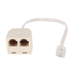 ADAPTADOR TELEFONO 2 JACK A 1 PLU TELEFONO KR-202