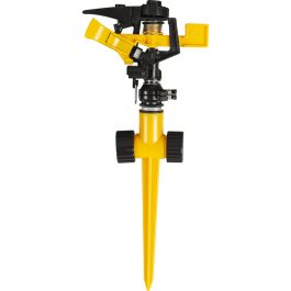 ASPERSOR DE AGUA PLASTICO AMARILLO/NEGRO VIKINGO CON ESTACA VK0388
